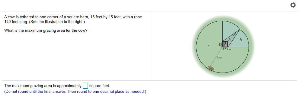 can anyone help me with this math problem ASAP A cow is