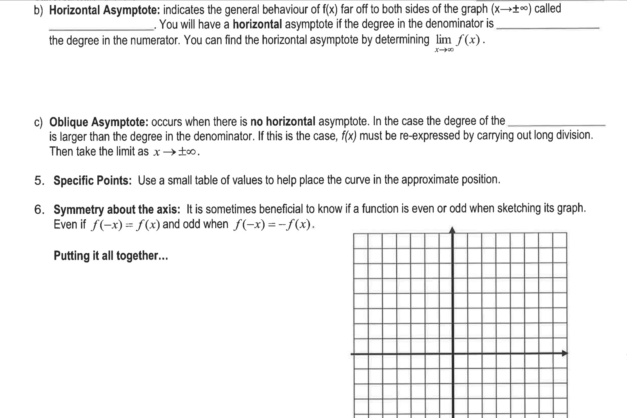 values of The domain of a rational function consists of all real