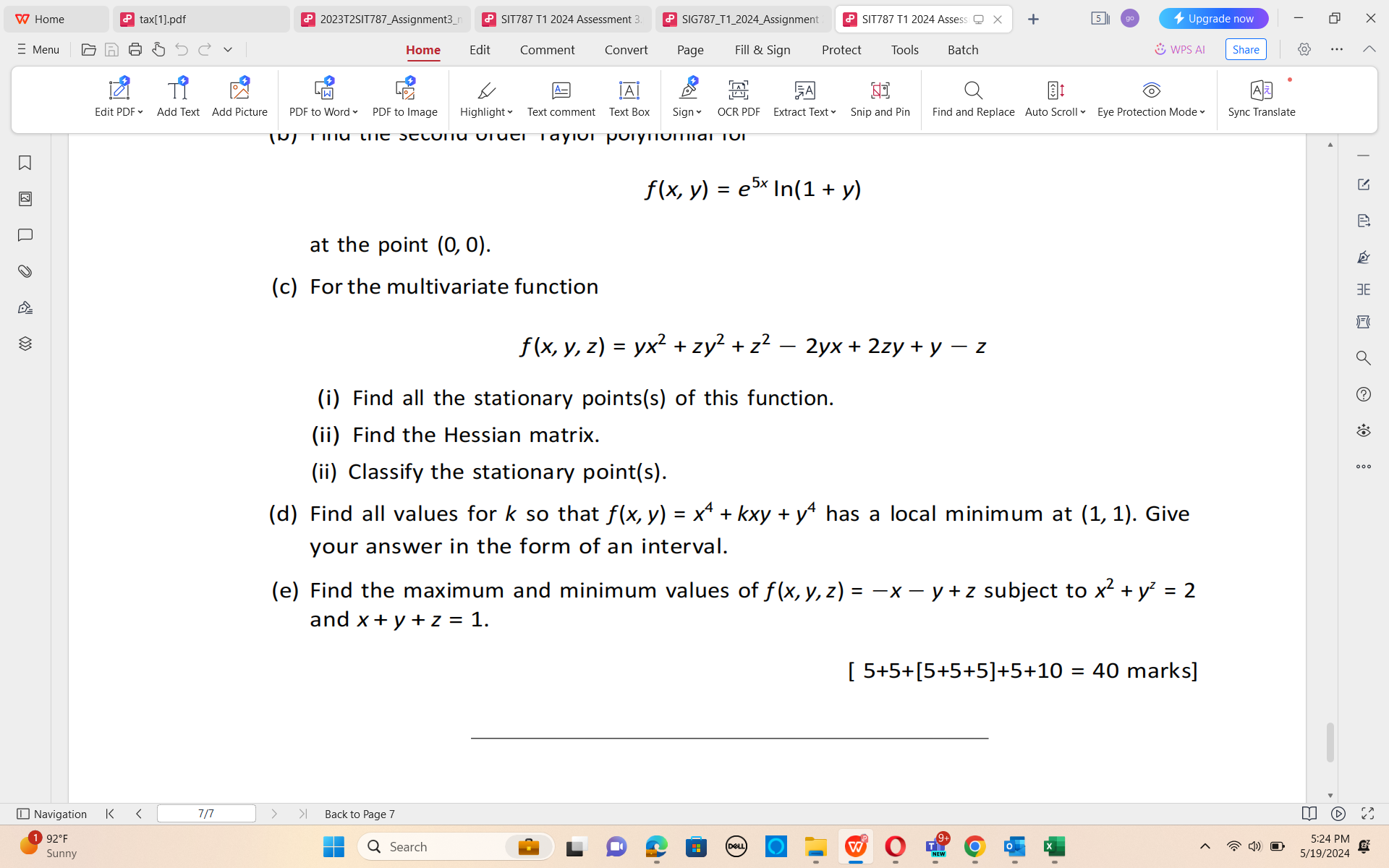 at the point (3, 1). f(x, y) = ? 2x + W