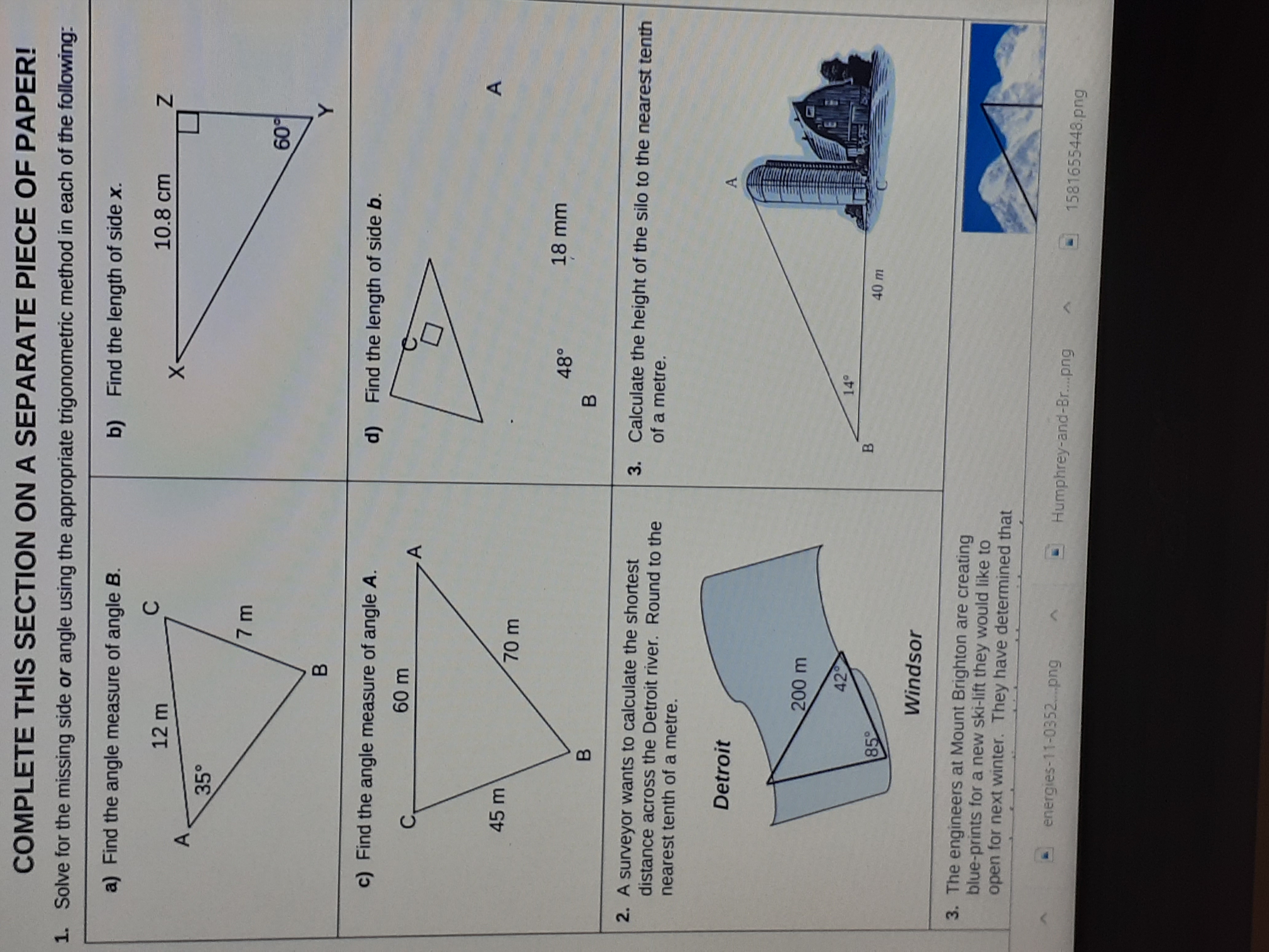 Please help with these all questions COMPLETE THIS SECTION ON A SEPARATE