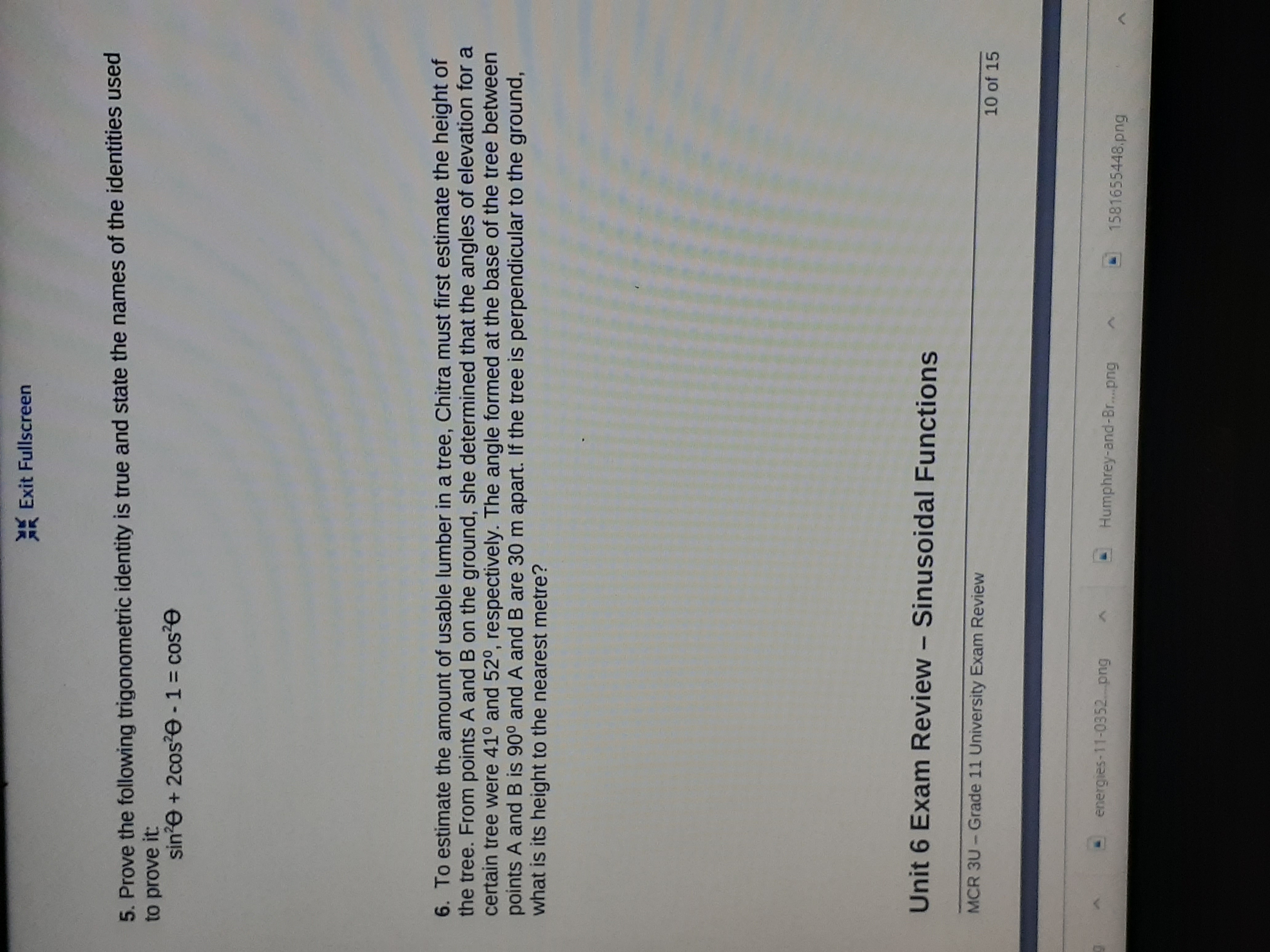 the appropriate trigonometric method in each of the following: a) Find the