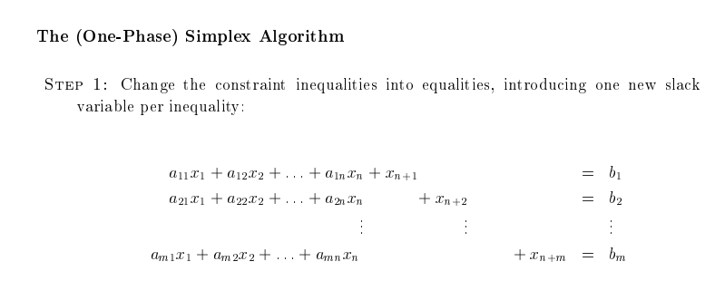 a minimization problem. A two-phase simplex method is then required, which includes
