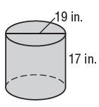 bases. Find the surface area. P = 5 in. h = 13