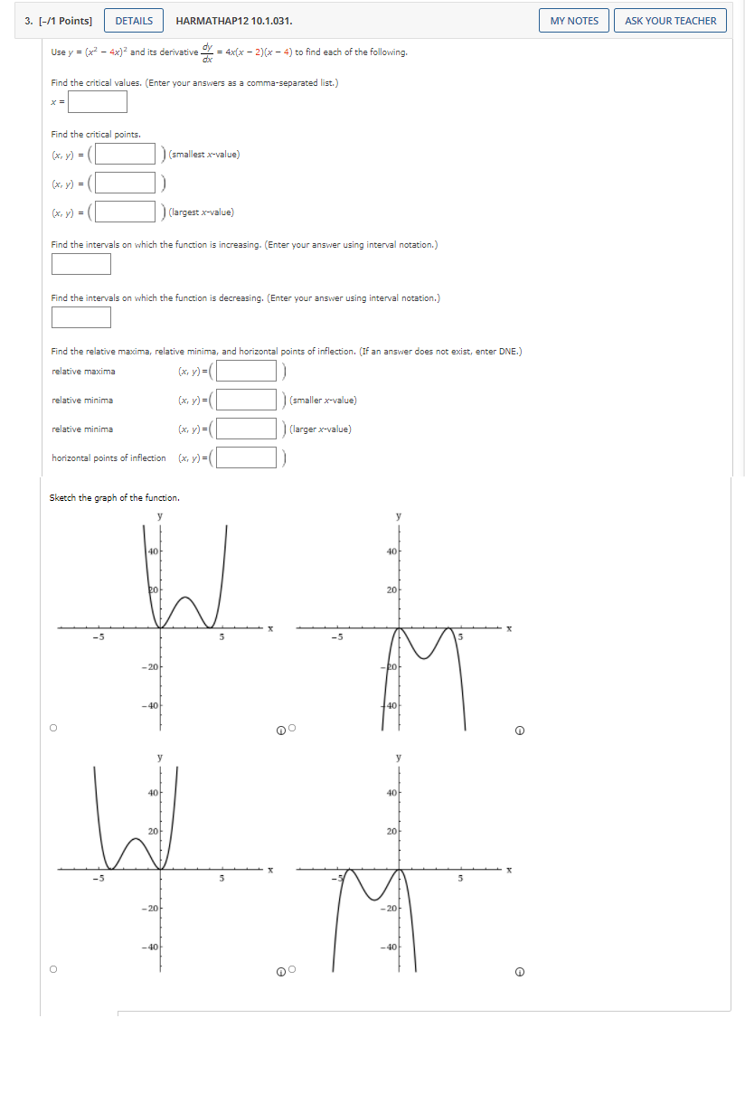 please solve 3. [-/1 Points] DETAILS HARMATHAP12 10.1.031. MY NOTES ASK YOUR