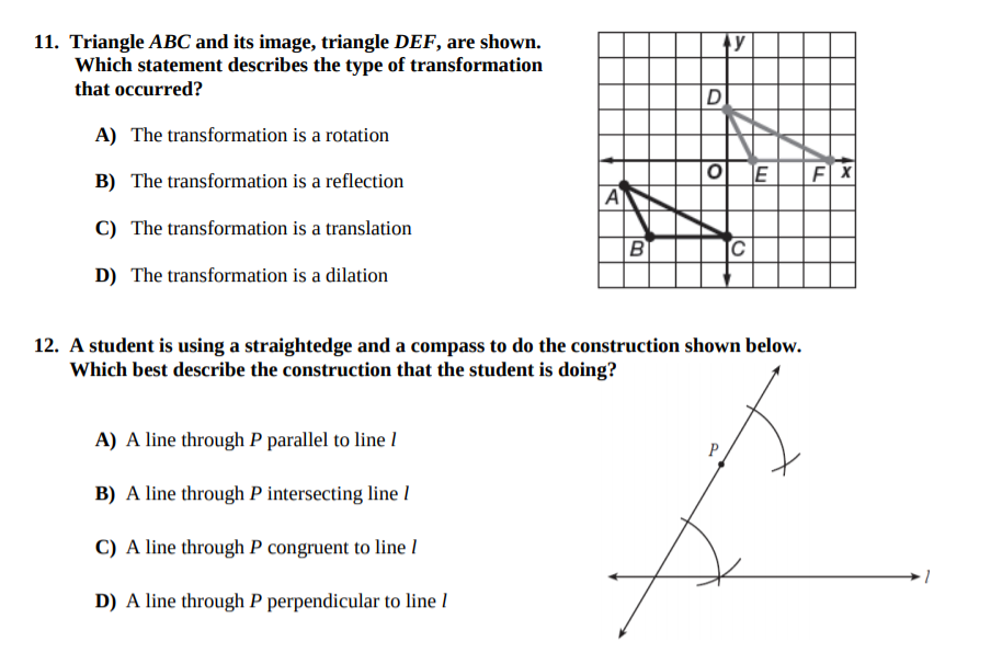 them 17. An angle congruent to AQPR is constructed. Then and E