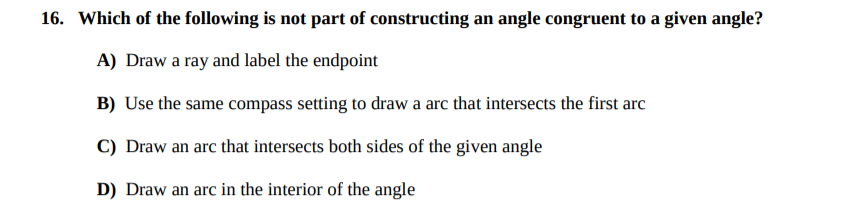 are drawn as shown. 0 Which segments are not necessarily equal in