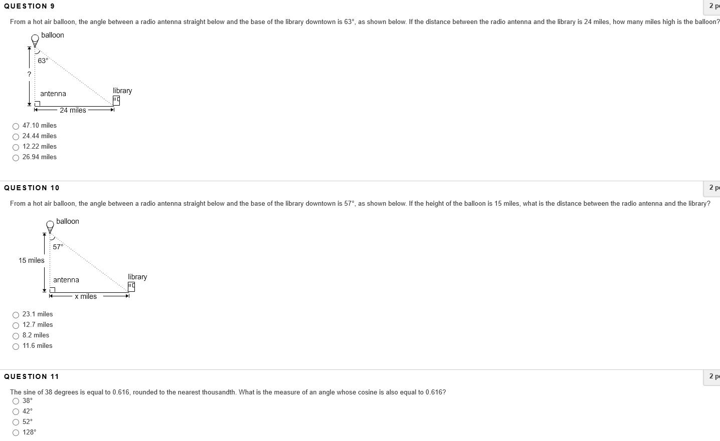 at a 52" angle so that it illuminates a parking lot. If