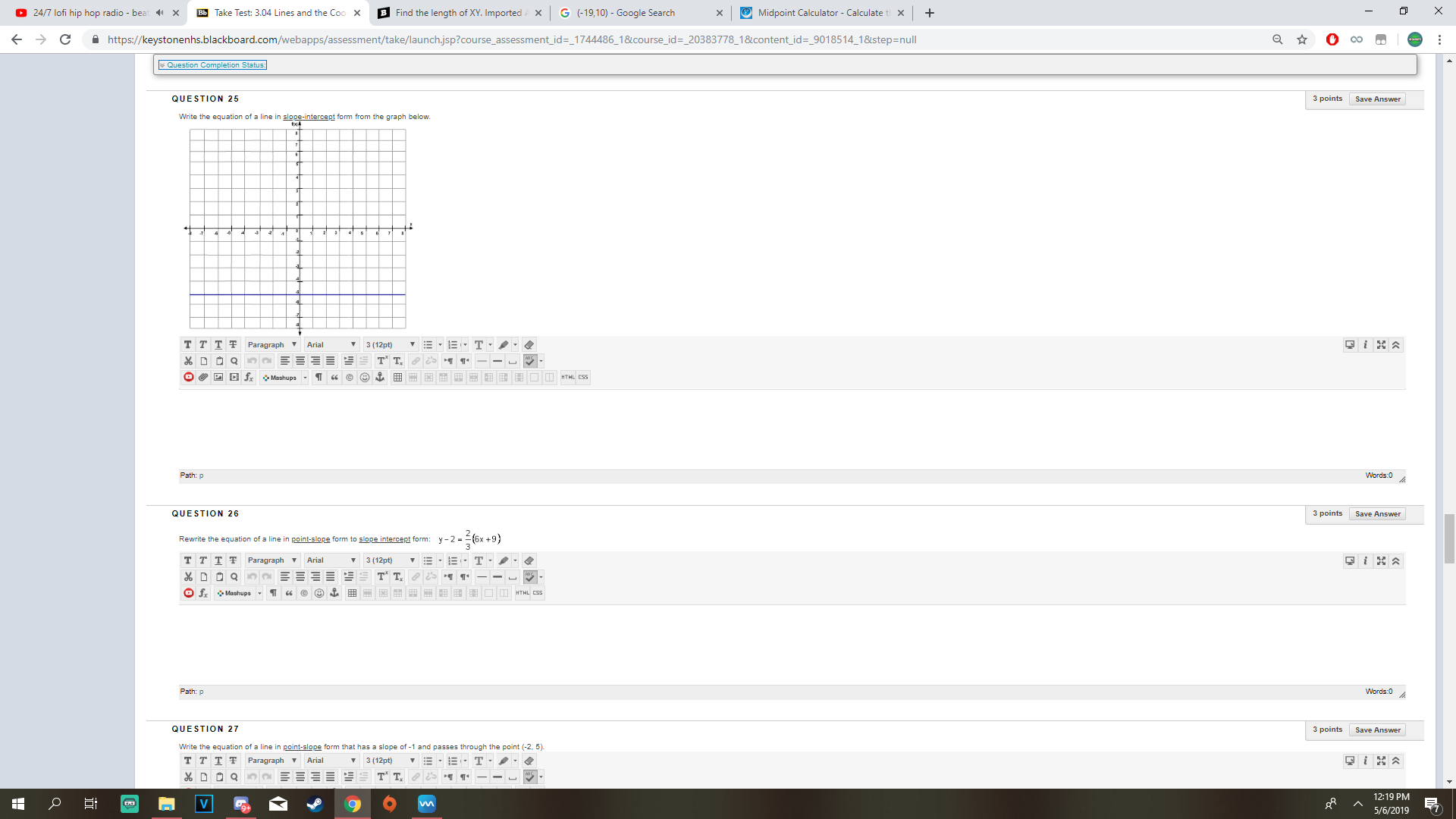Save Answer* Find the distance between the A and B. Round to
