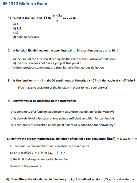 1 with a dx = 0.01 7) What is the main difference
