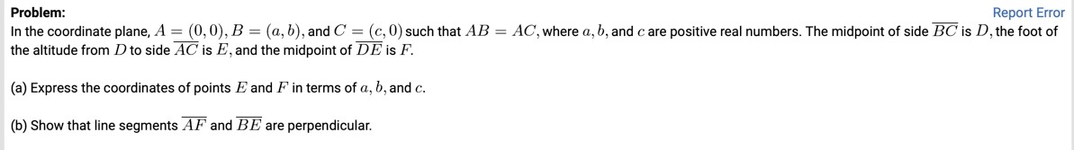  Problem: _ Report Error In the coordinate plane. A =_(0, 0],