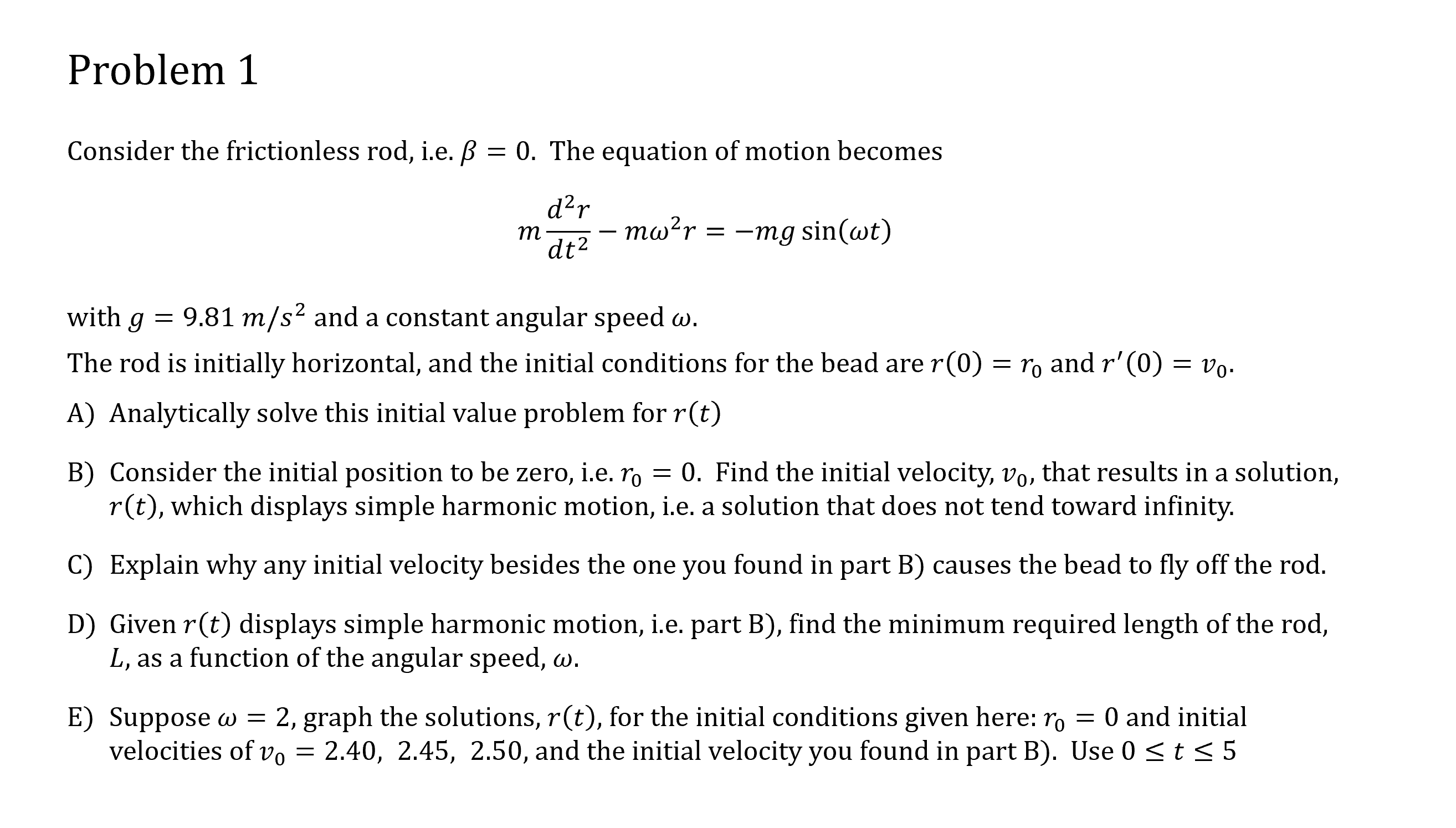 I solved problem 1 and I have trouble with problem 2/ part