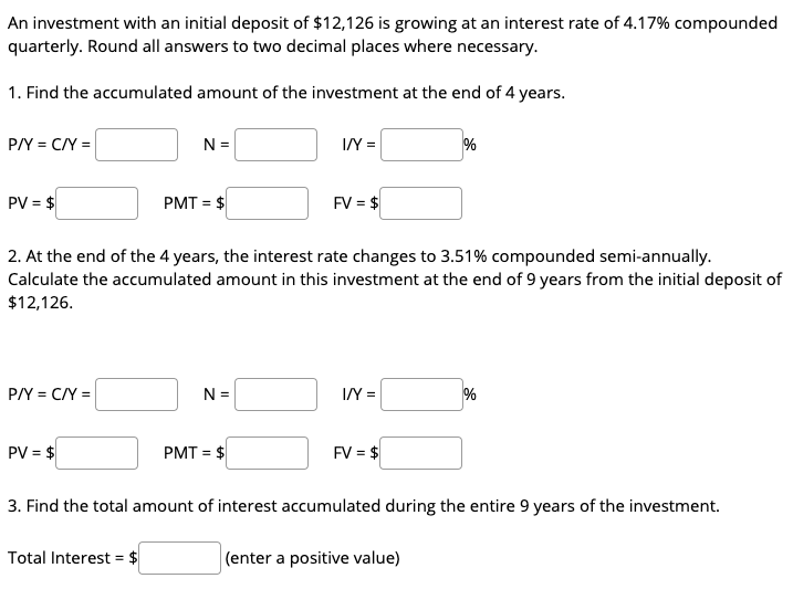 You deposit $4600 in an account earning 8% compound interest for 2