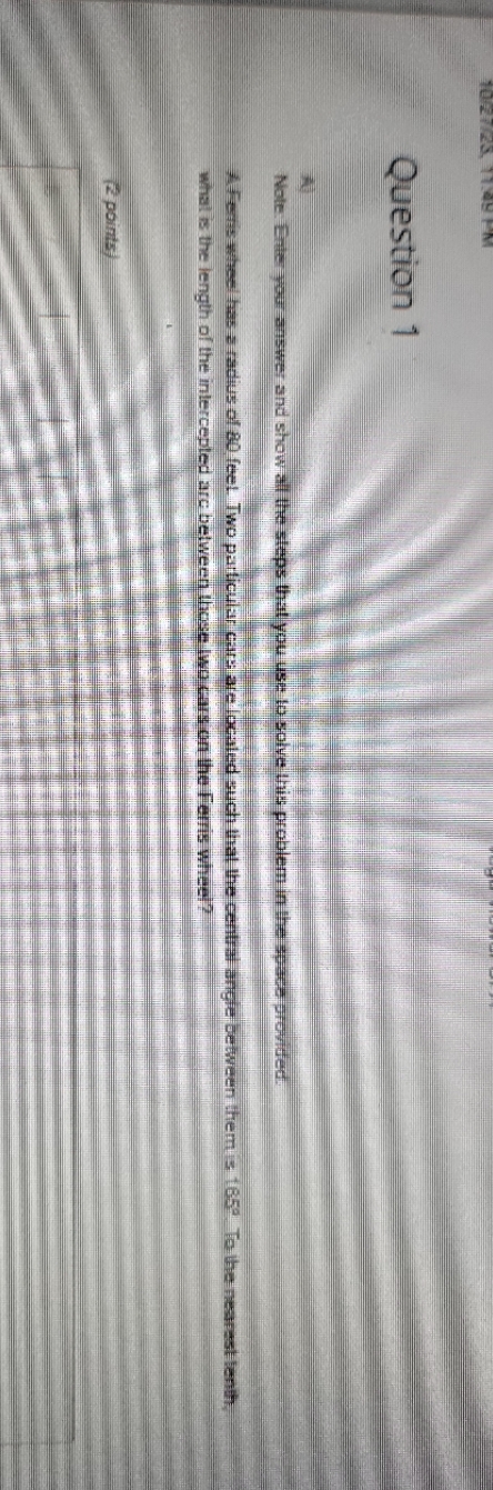 Question 1 Note. Enter your answer and show all the steps