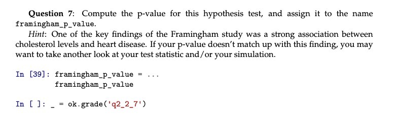  Question 7: Compute the p-value for this hypothesis test , and