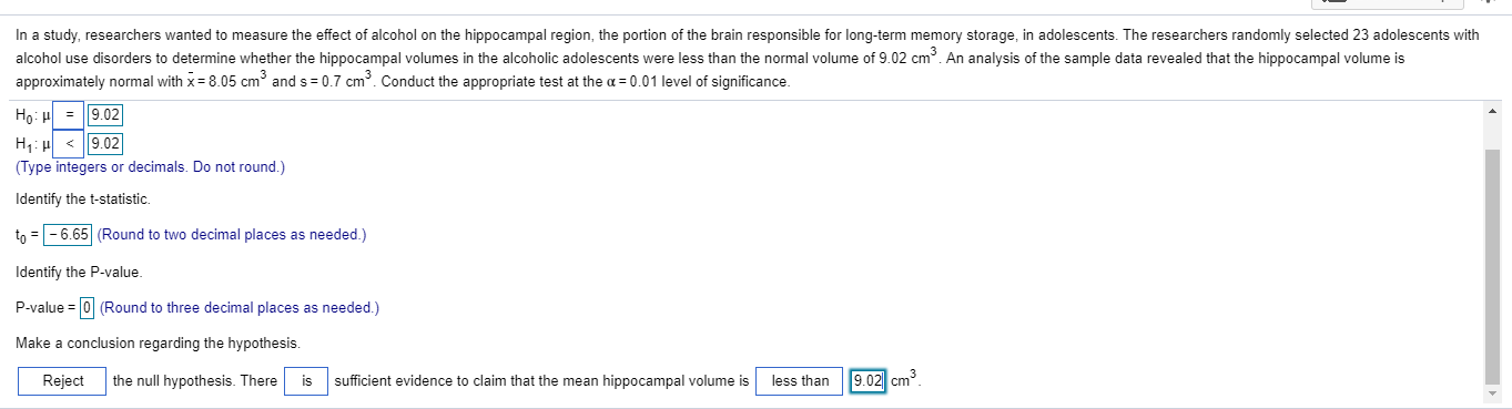 Can someone verify if this is correct? In a study, researchers wanted