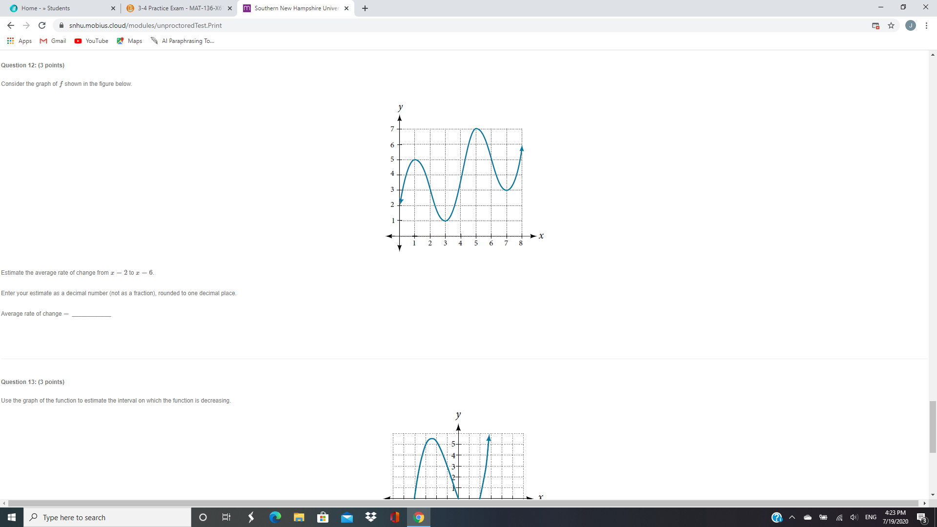 Please help Home - > Students * @ 3-4 Practice Exam -
