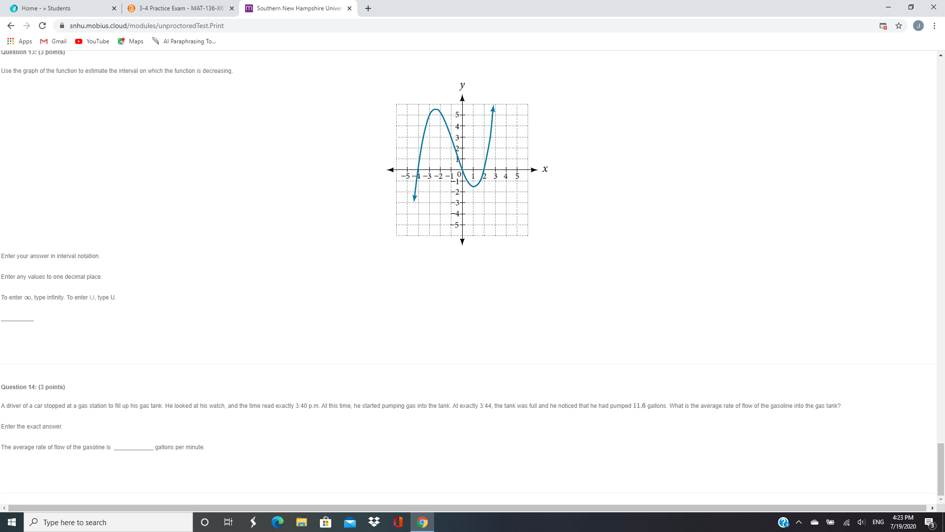 MAT-136-X6 x m Southern New Hampshire Univer X + X C A