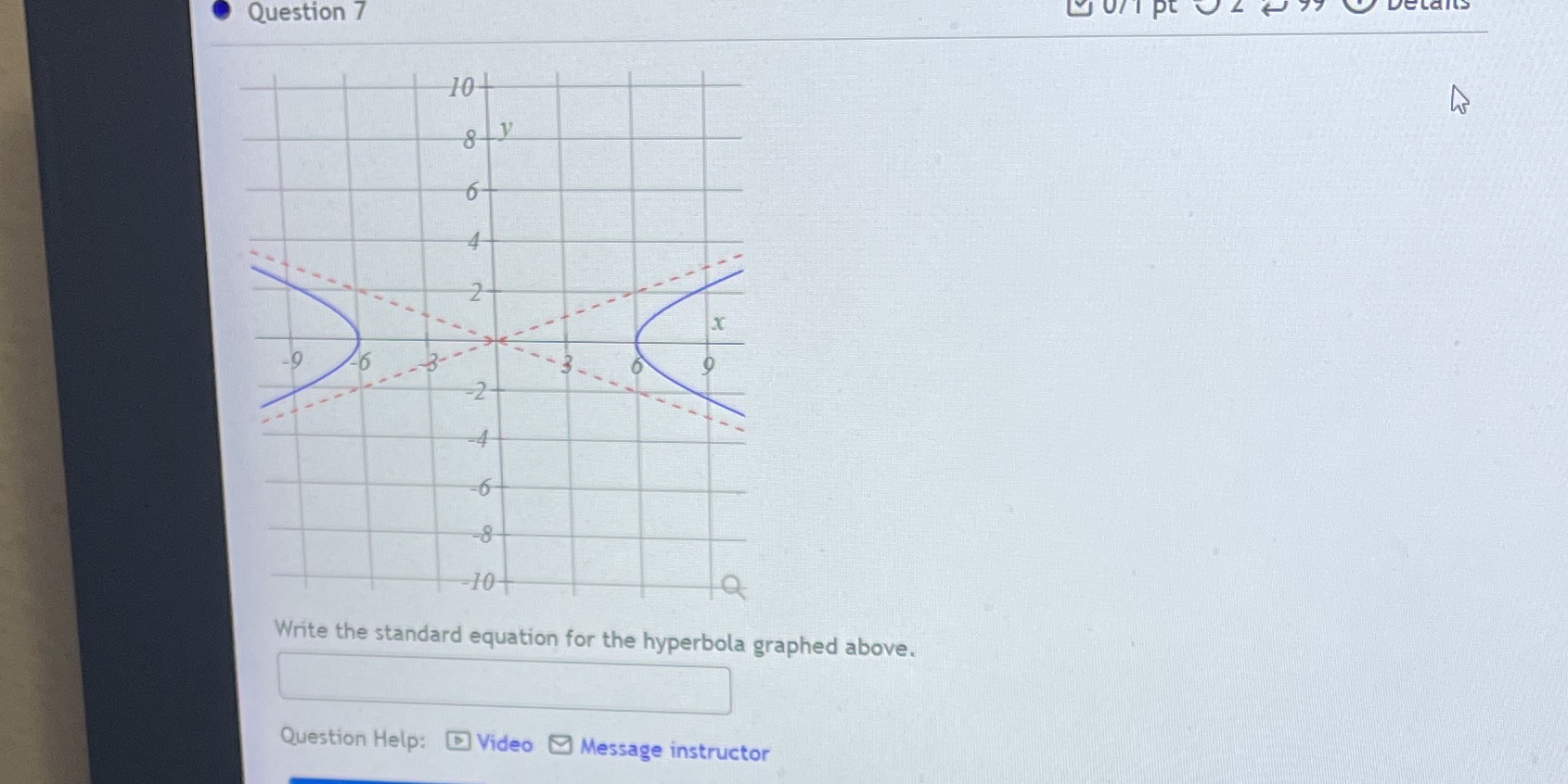 Question 7 104 x do 10 Write the standard equation for