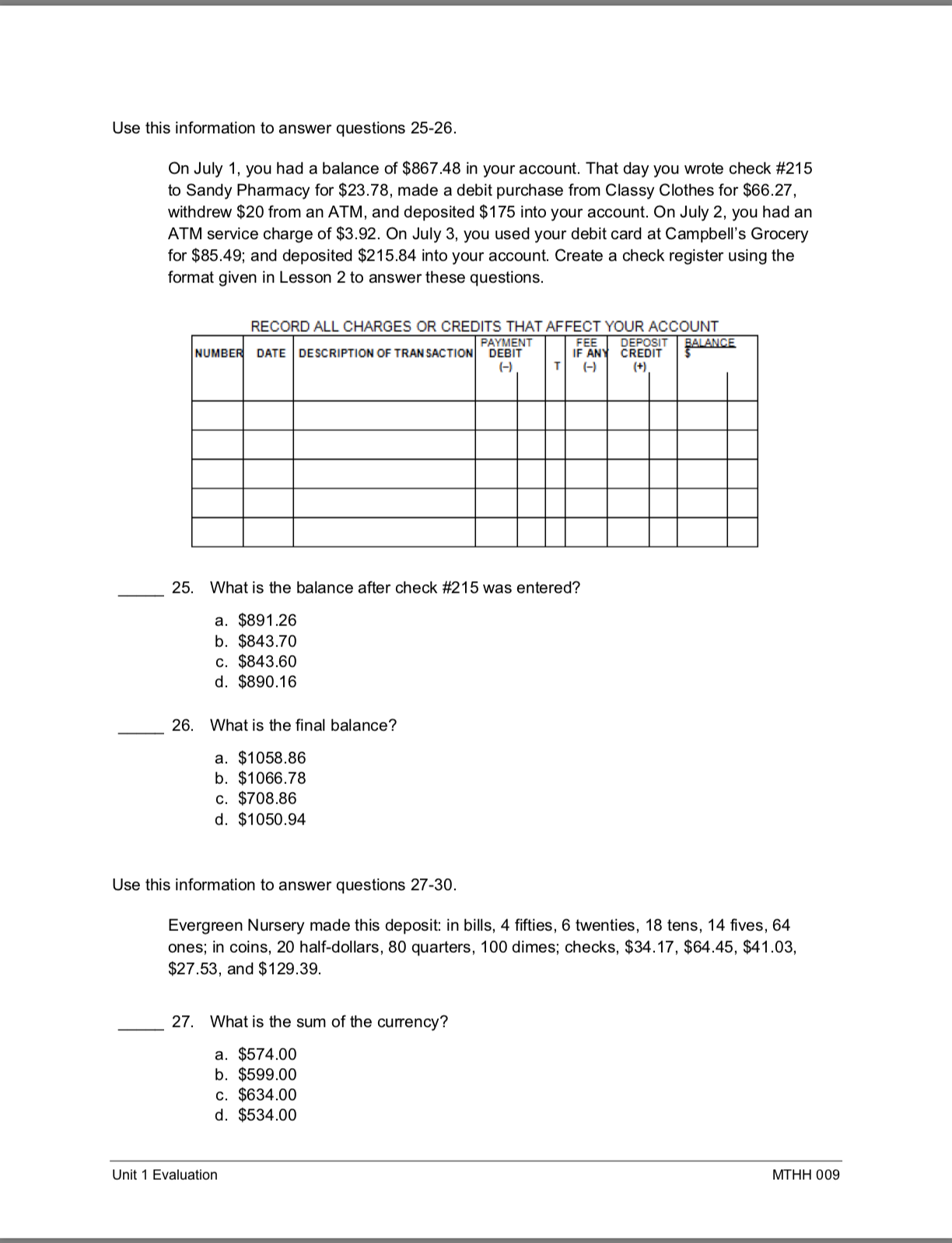 . 18 d . 19 6 . What is the second horizontal