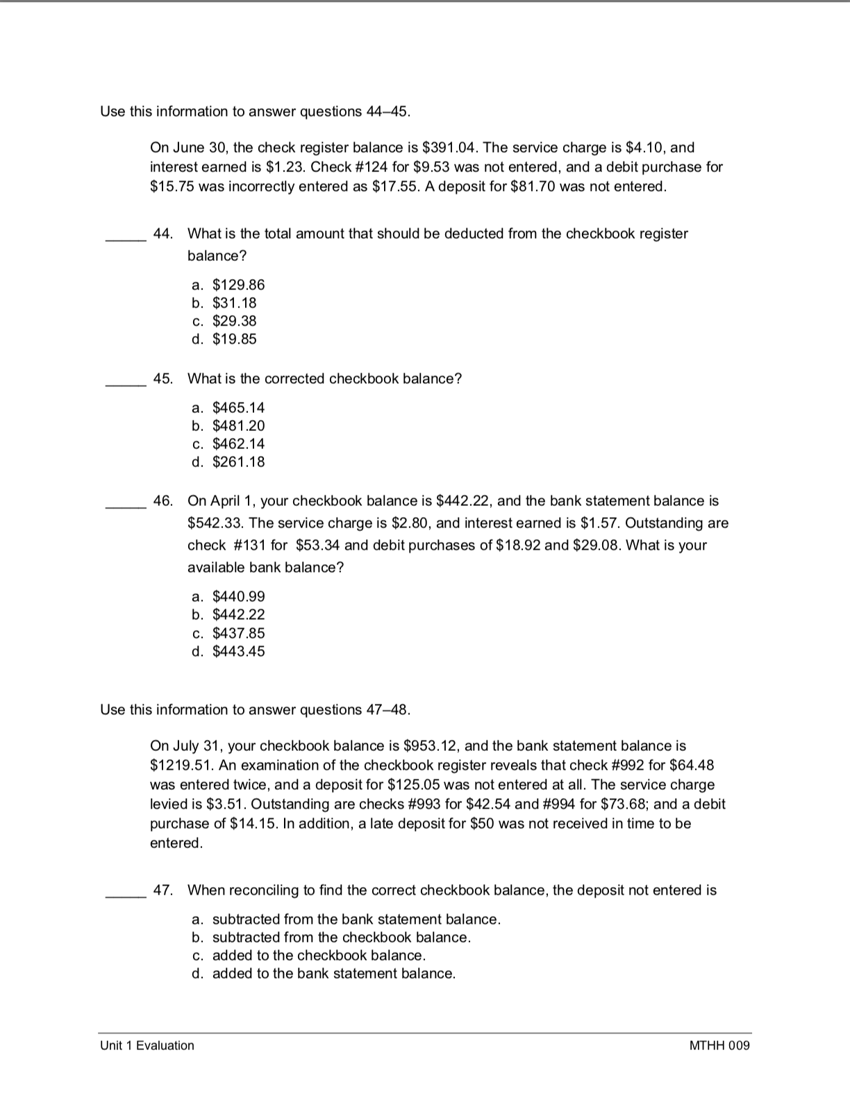 . What is the fourth horizontal sum ?* 2 . 23 b.