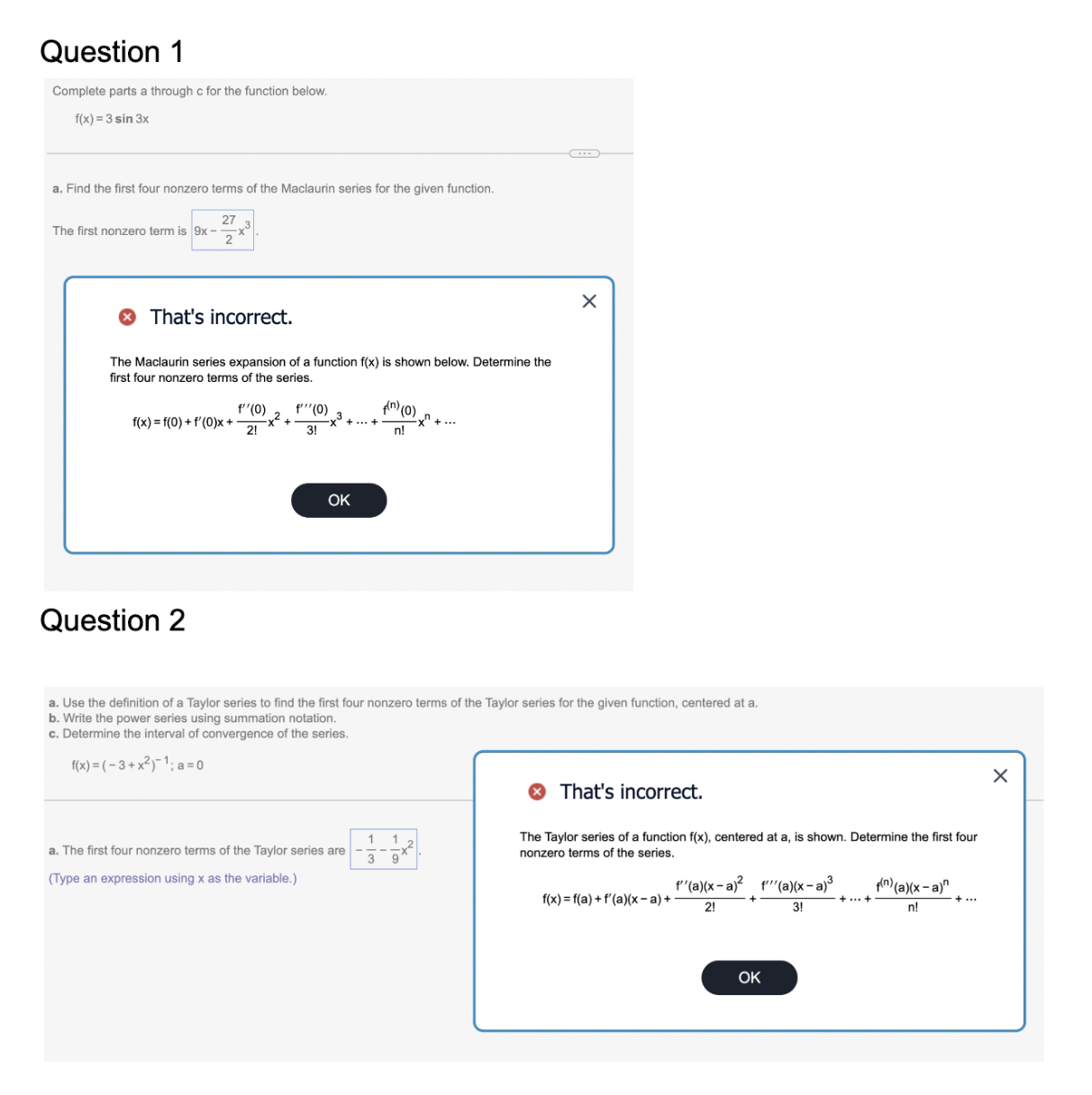  Question 1 Complete parts a through c for the function below.