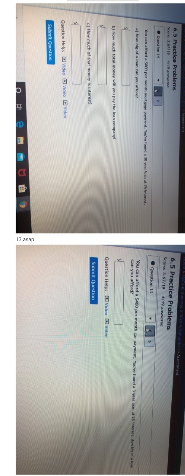 2020 R.Mu an > Assessment Course Forums | Calendar Gradebook 6.5 Practice