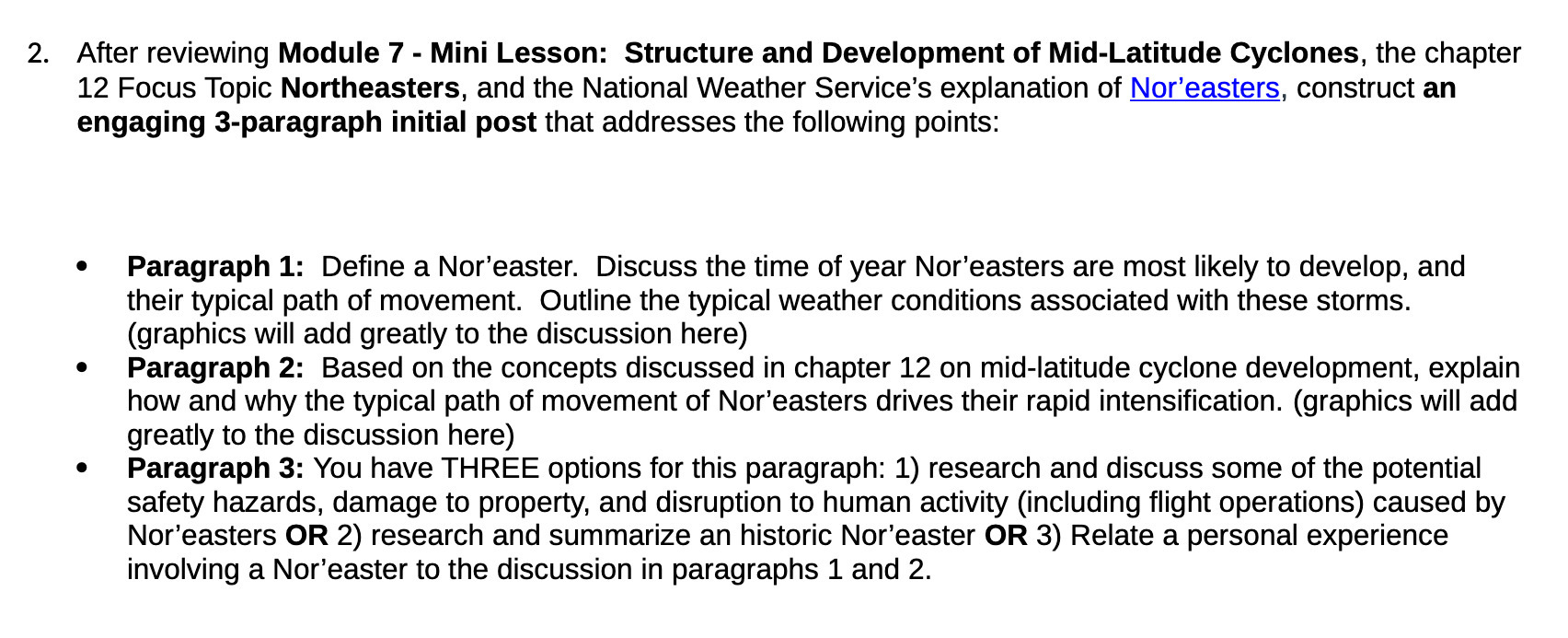 2. After reviewing Module 7 - Mini Lesson: Structure and Development