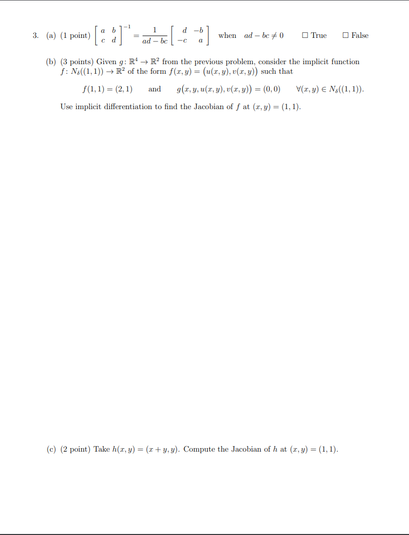 This is the vector analysis hw problem about jacobian s. (a) (1