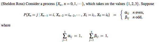 (Sheldon Ross) Consider a process {Xn, n = 0,1, }, which takes