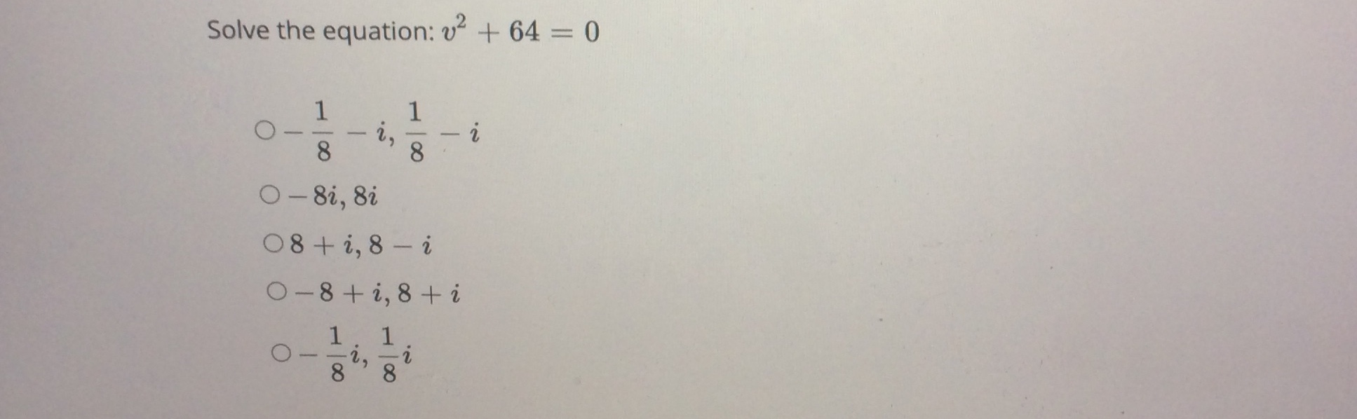 enter 4,-2/3 in the box. Submit QuestionSolve the equation: p2 - 81