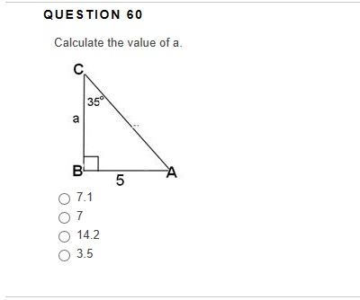 In the triangle below , what ratio is cate? 3.6 3.9 1.5