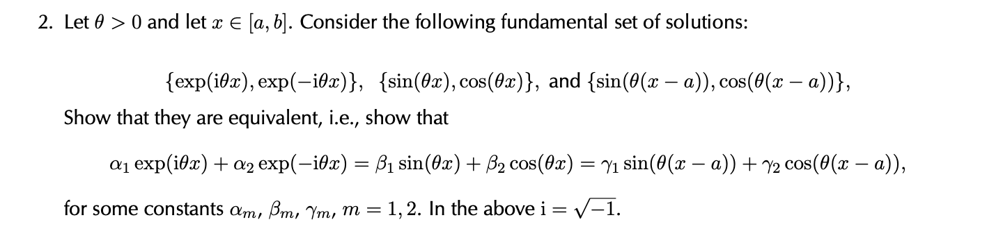  2. Let 9 > 0 and let a: E [(1,1)]. Consider