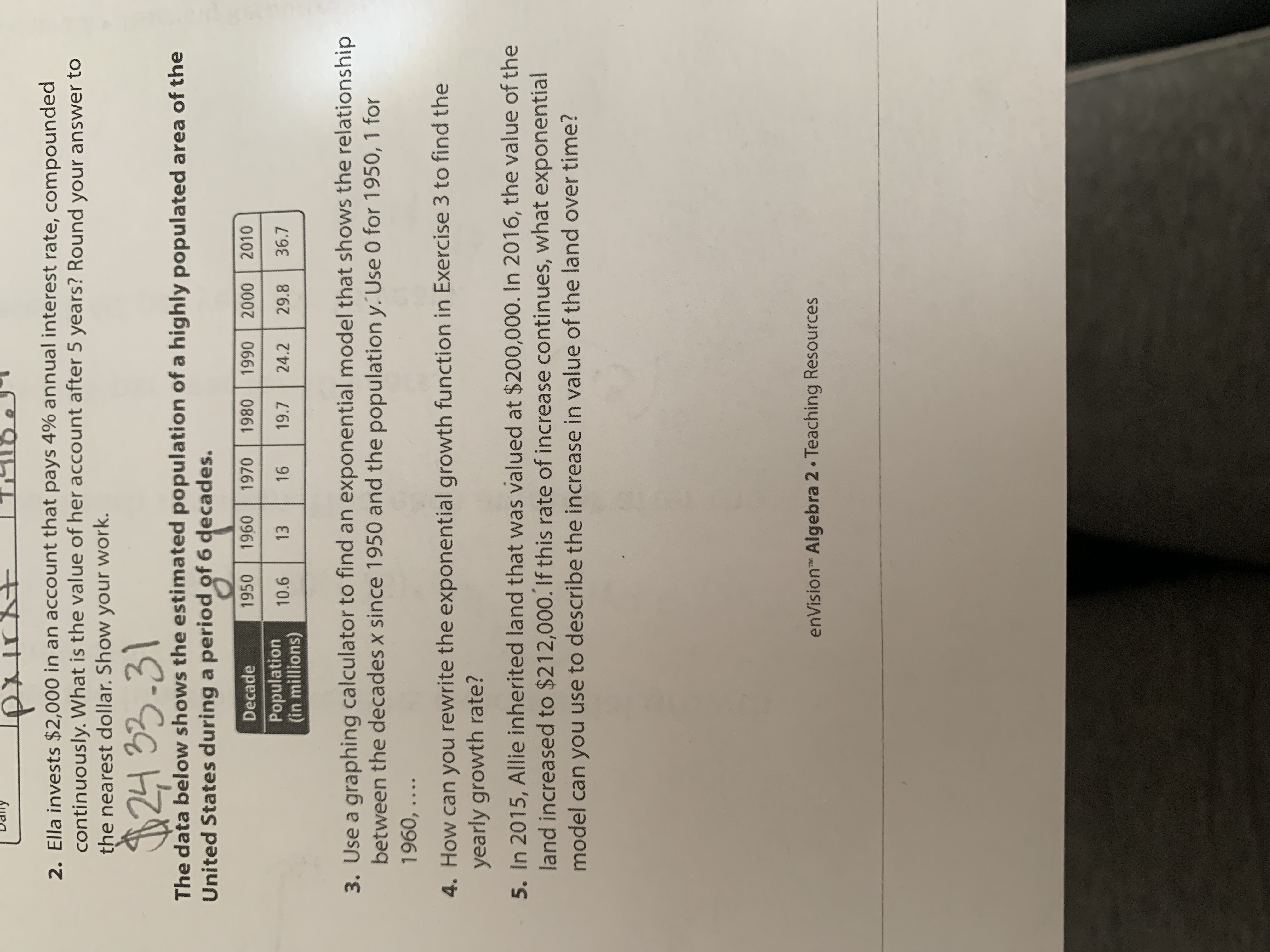 #3 and #4 in the data graph bottom half 2. Ella invests