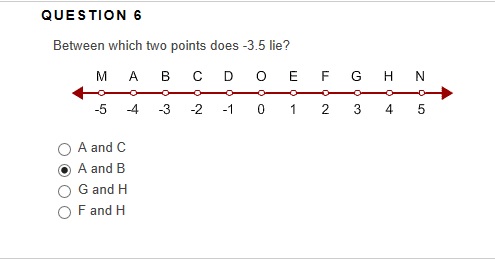 Segment MH WHOQUESTION 4 Which of the following sets of points are