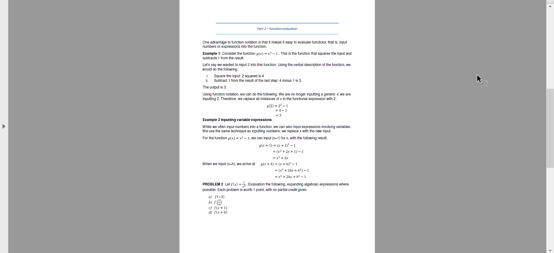 definition of a function A function is a correspondence, or, "rule" between