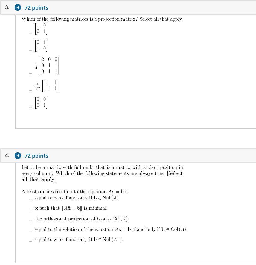 Please help me understand! THANKS so much 3. + -/2 points Which