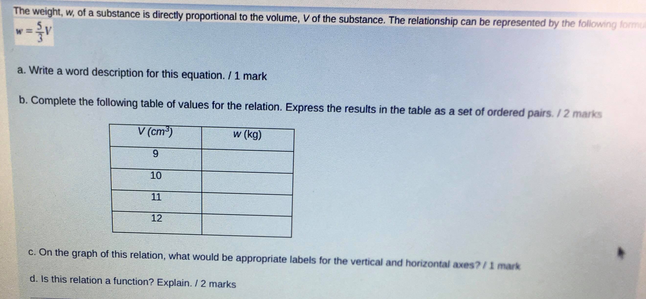 c. 8 For every 15 metre vertical increase, there is a horizontal