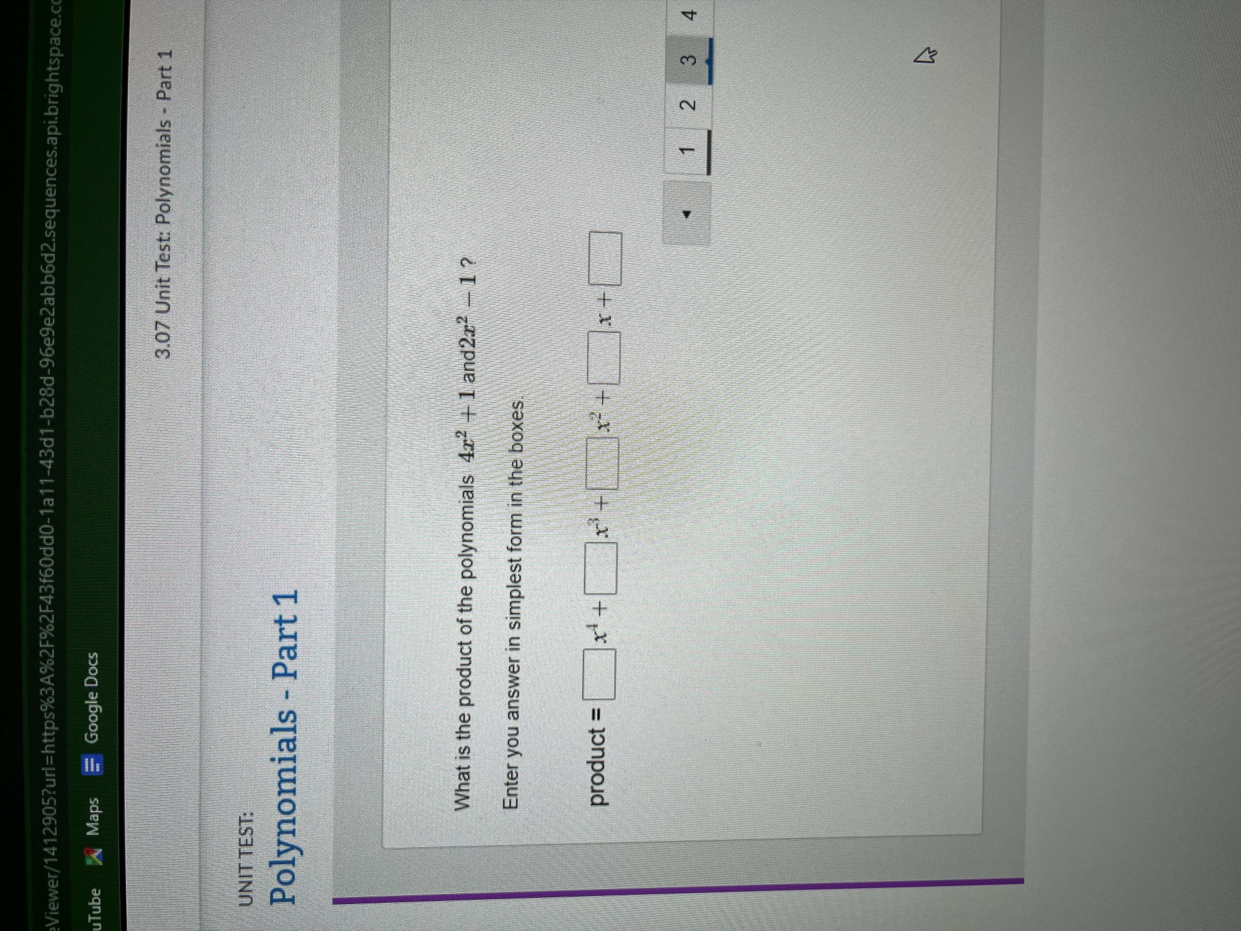 ST: nomials - Part 1 Does the equation demonstrate closure of polynomials