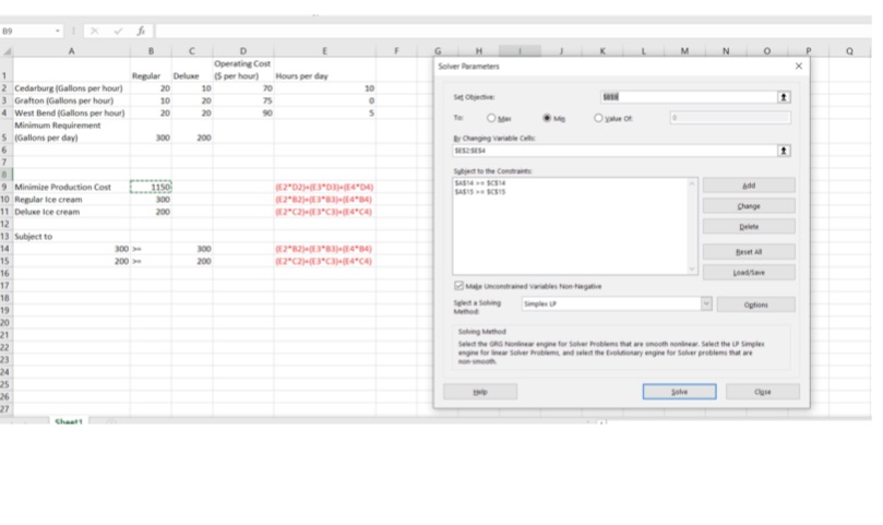 I need help solving this in solver step by step. When I