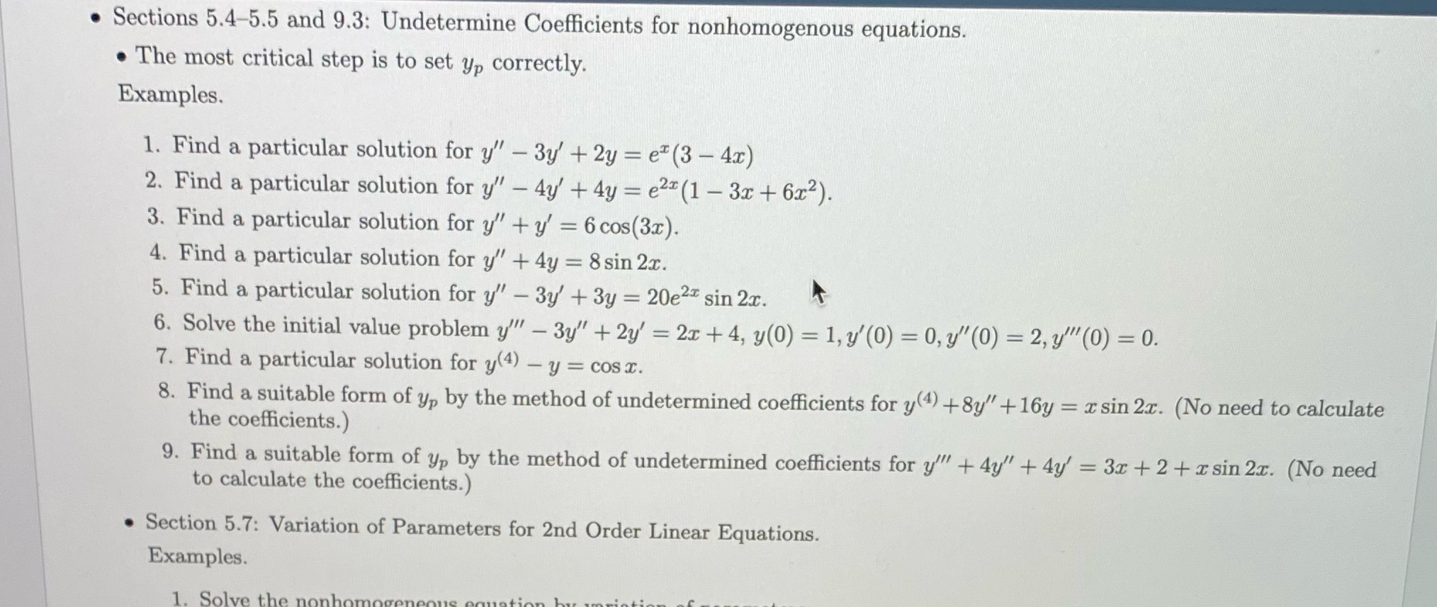 I need help solving 5 and 6 please . Sections 5.4 5.5