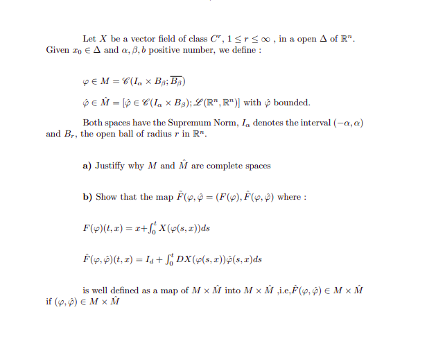 I need help with this Let X be a vector field of