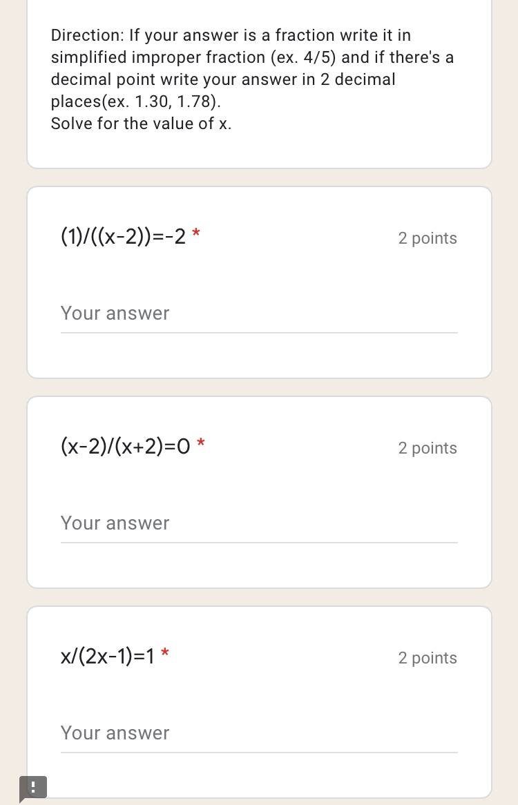 improper fraction (ex. 415) and if there's a decimal point write your