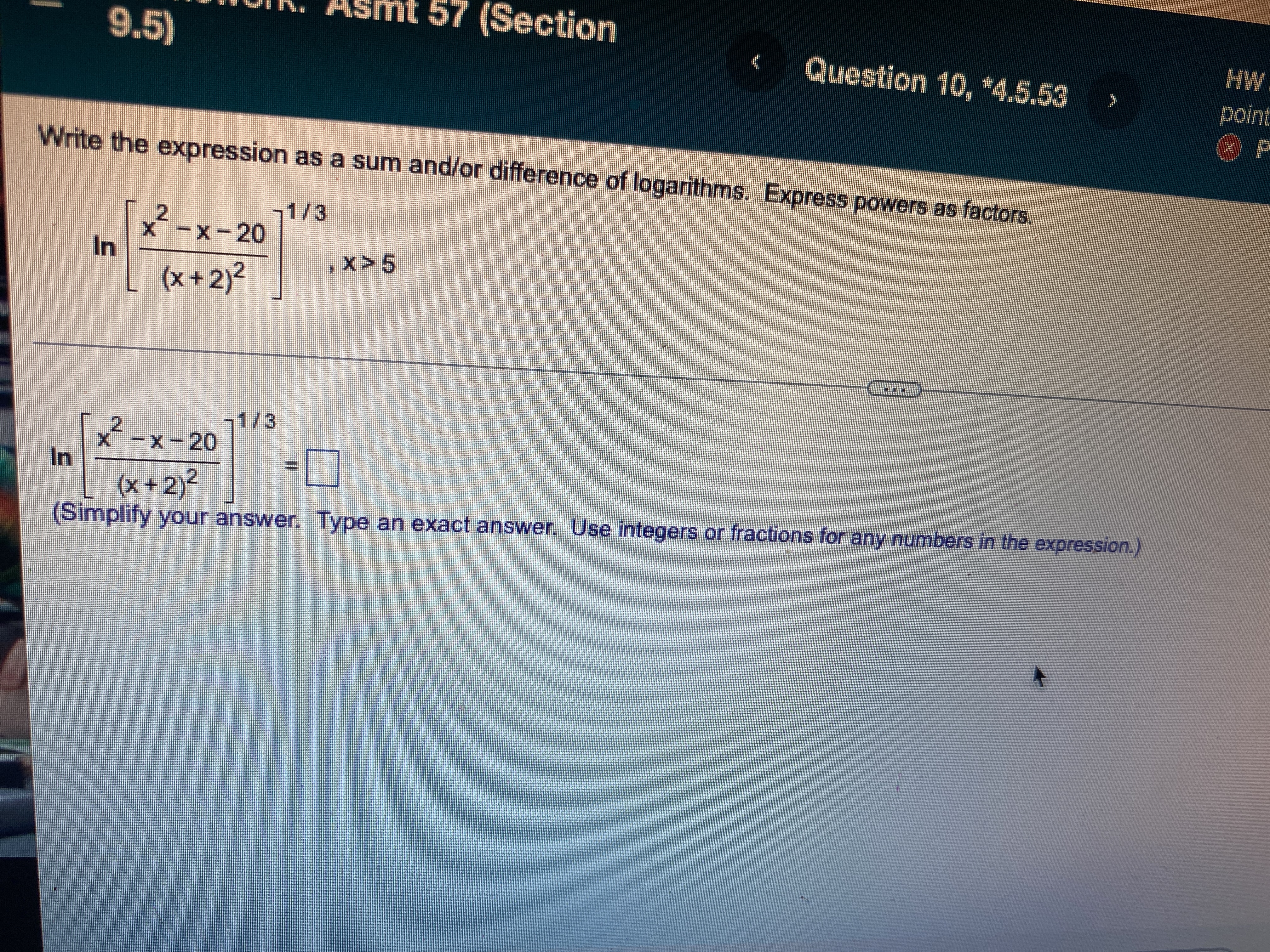 9.5) In. Asmi 97 (Section 5 (x + 2)2 1/3 -x