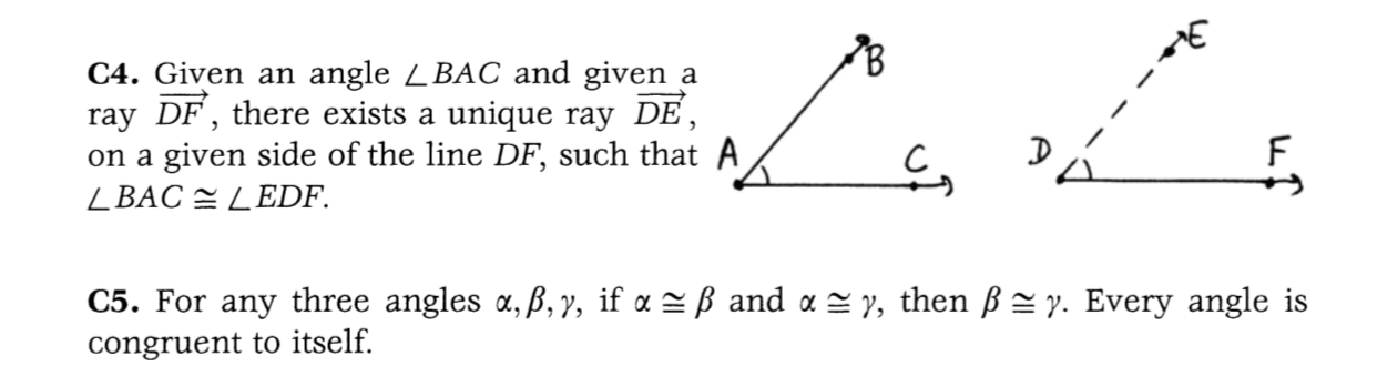 a line segment AB, and given a ray r originating at a