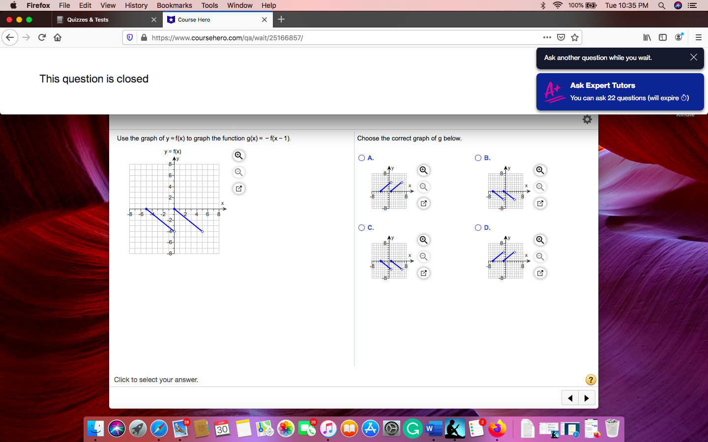 question 2 looking for the answer Firefox File Edit View History Bookmarks