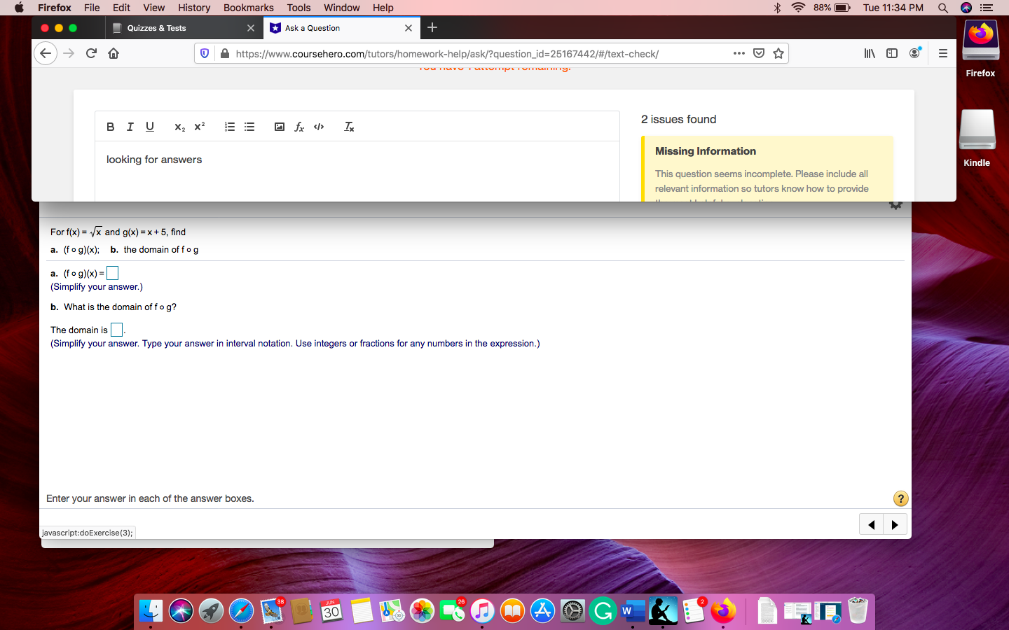 Firefox File Edit View History Bookmarks Tools Window Help 88% .
