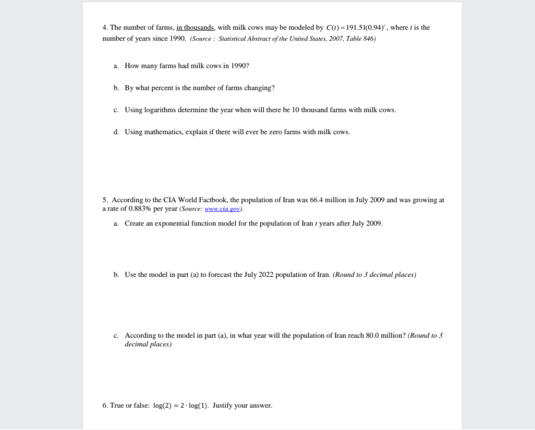 by a linear function and which can be represented by an exponential