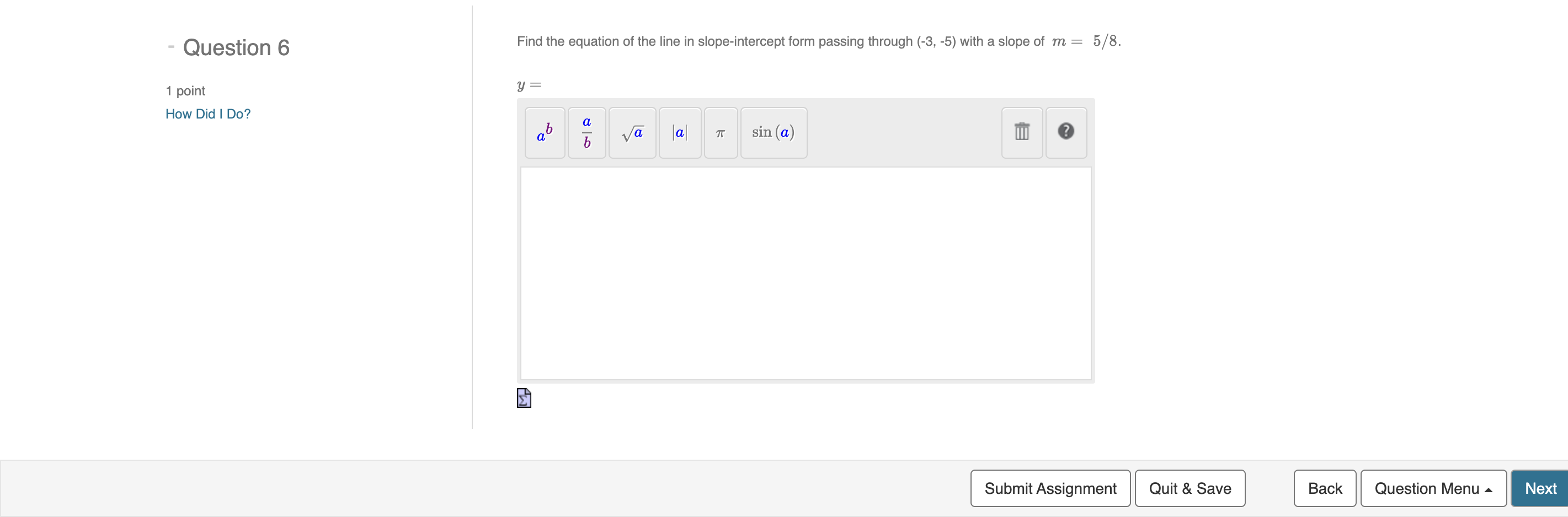 vertical line and the horizontal line each passing through the point (-8,