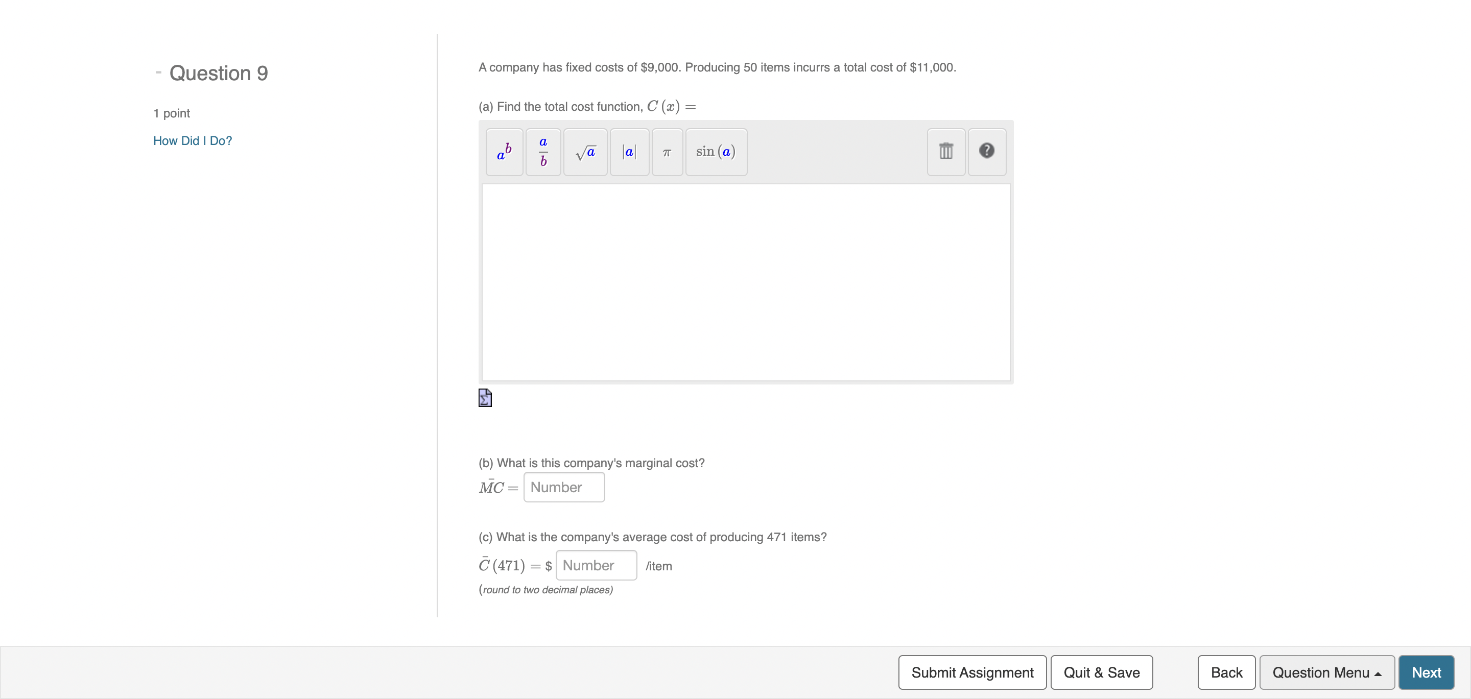 -7). 1 point Equation of Vertical Line: How Did I Do? Va