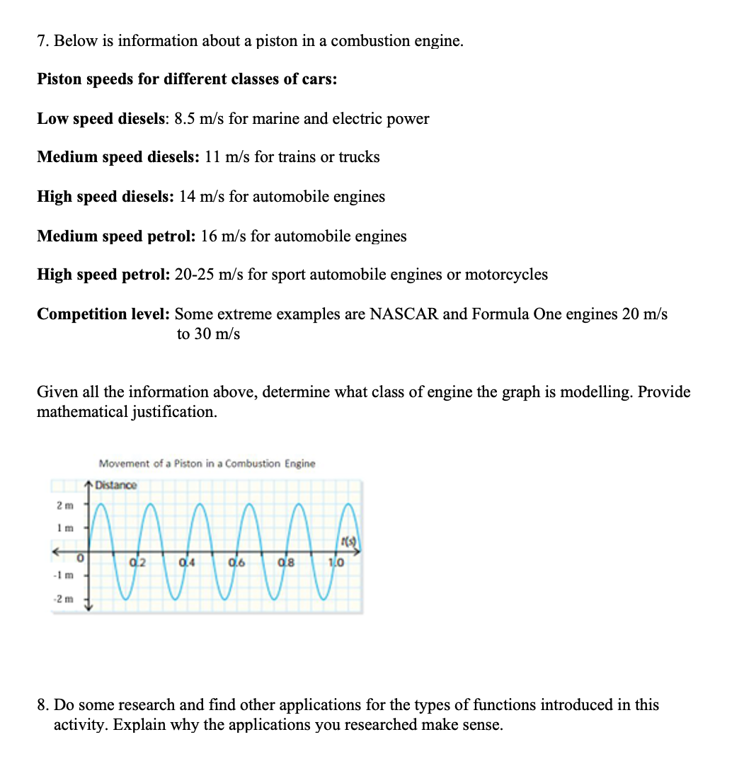 filling in the boxes provided: One Cycle Period (State length of it